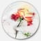 Designart - Beautiful Rose Illustration Drawing' Floral Metal Round Wall Decor